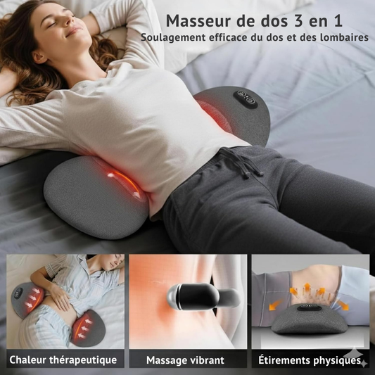 Masseur lombaire chauffant LUMONNA - Soulagement du mal de dos
